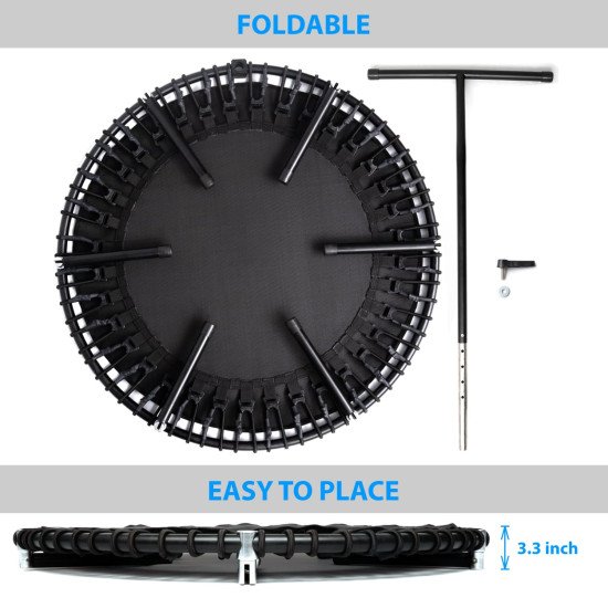 ChangeMe Rebounder with Bungees & Stainless Steel with Foldable Legs for Fitness & Rehab